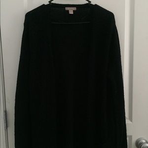 delicate long black sweater